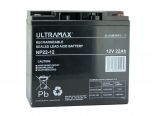 ULTRAMAX NP22-12, 12V 22AH 20HR (AS 17AH, 18AH & 20AH) HIGH CAPACITY DEEP CYCLE SEALED LEAD ACID BATTERY