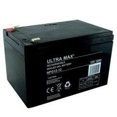 ULTRAMAX NPG12-12, 12V 12AH 20HR (AS 10AH, 14AH & 15AH) MAINTENANCE FREE GEL BATTERY