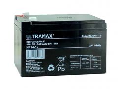 ULTRAMAX NP14-12 12V 14AH 20HR (AS 12AH & 15AH) SEALED LEAD ACID RECHARGEABLE BATTERY